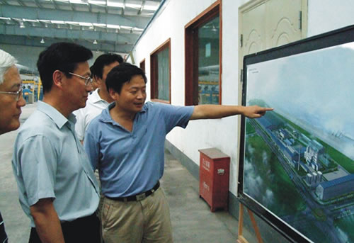 中共湖北省委副書記，武漢市委書記楊松到公司漢南工業(yè)園考察